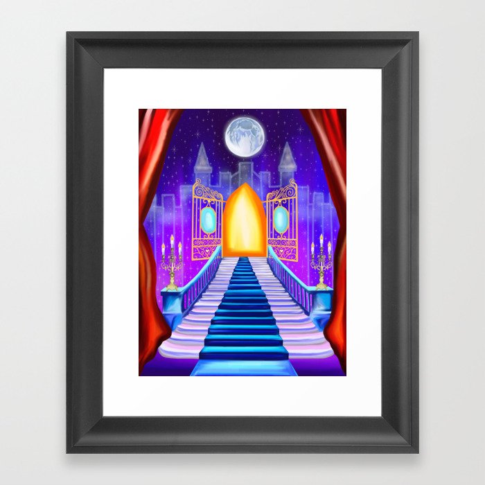 Operatic Heavenly Staircase Path Framed Art Print