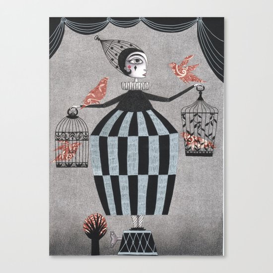 The Bird Act Canvas Print