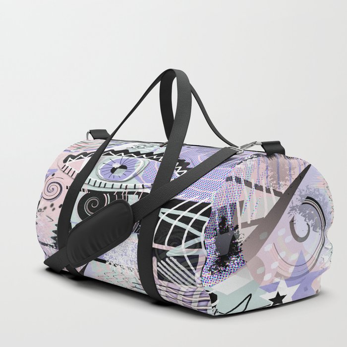 Limited Palette Contemporary Abstract Duffle Bag