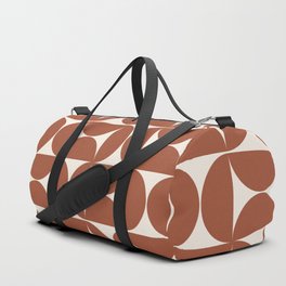 Abstract Mid Century Modern Rust Terracotta Duffle Bag