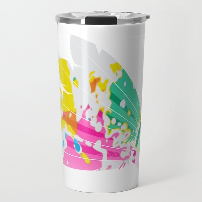 Pink Green Yellow and Blue color Colorful Painted Art Badminton Shuttlecock for Sports Lovers Travel Mug