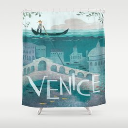 Vintage poster - Venice Shower Curtain