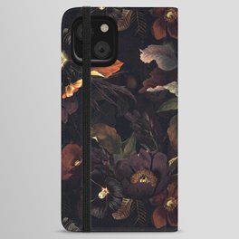 Vintage & Shabby Chic - Flowers at Night iPhone Wallet Case
