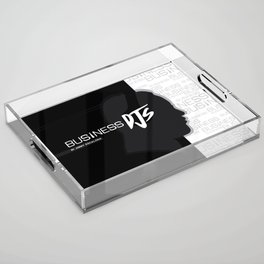Business DJs Logo Face Silhouette Acrylic Tray