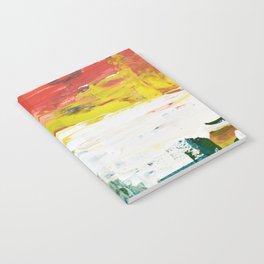Venice Beach: A vibrant abstract painting in Neon Green, pink, and white by Alyssa Hamilton Art  Notebook