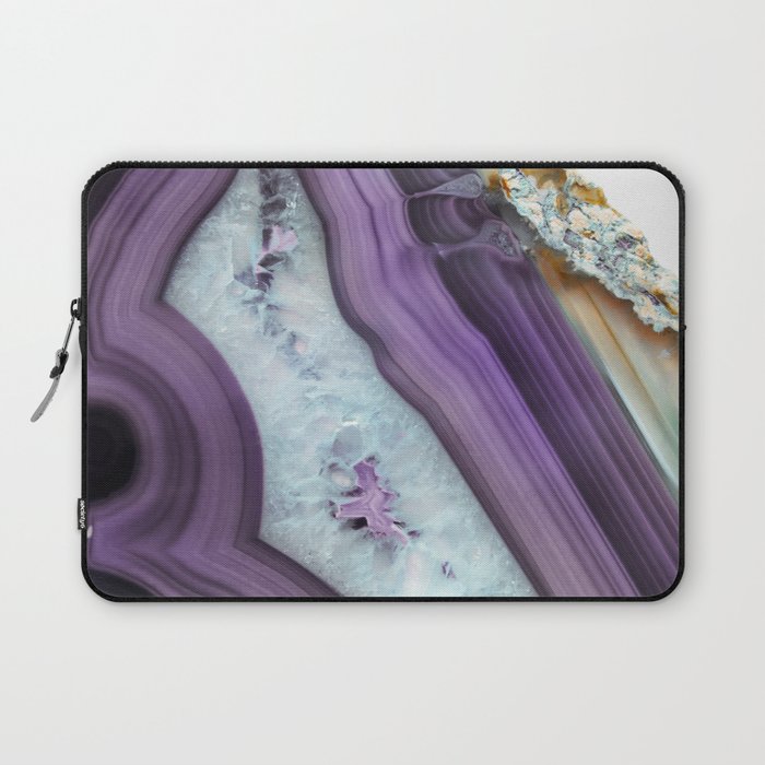 Purple Agate Slice Laptop Sleeve