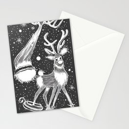 Creepy Christmas, Reindeer in Space Stationery Cards