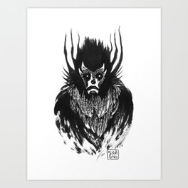 Little Demon Art Print | Ink, Occult, Drawing, Illustration, Scary, Punk, Ink Pen, Metal, Dark, Demon 