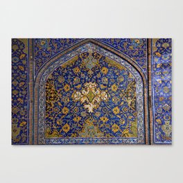 Antique Persian Decorative Mosaic Tilework Art, Persia, Iran Canvas Print