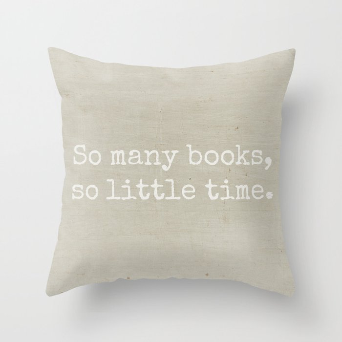 So Many Books Throw Pillow