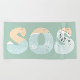 SOS - Ocean Beach Towel