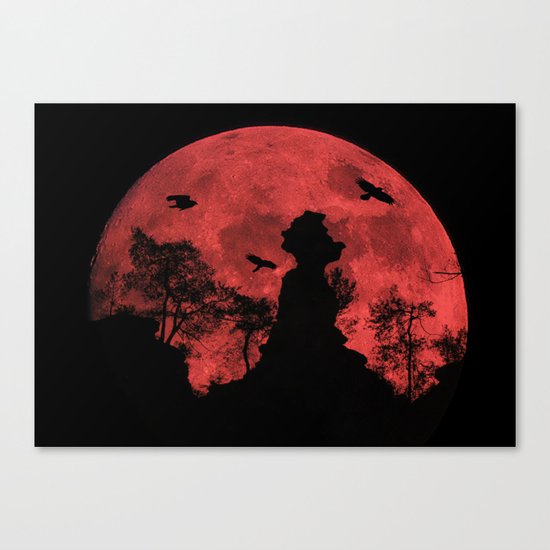 Red moon rock Canvas Print
