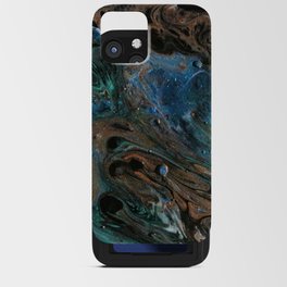 Deep Sea Wash Acrylic Pour iPhone Card Case
