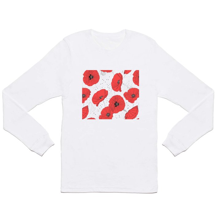 RED POPPIES Long Sleeve T Shirt