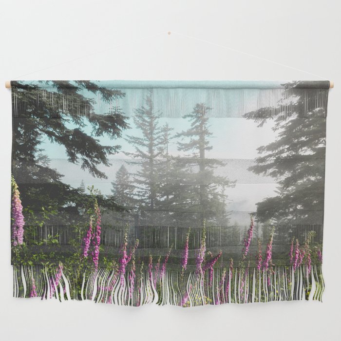 Misty Mountain Wildflowers Wall Hanging