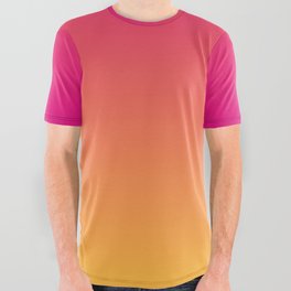 Ombre | Color Gradients | Gradient | Two Tone | Pink | Orange | All Over Graphic Tee