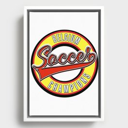 Belgium Soccer Champions logo Framed Canvas