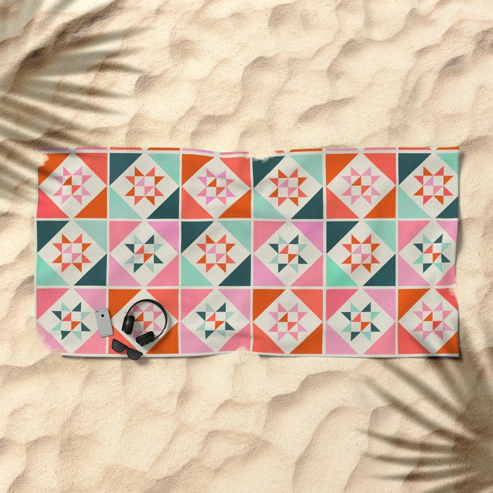 Quilted beach towel sale