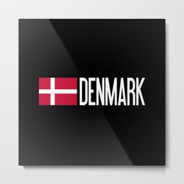 Denmark: Danish Flag & Denmark Metal Print | Randers, Esbjerg, Flag, Danish, Islands, Europe, Eu, Nordic, Denmark, Greenland 
