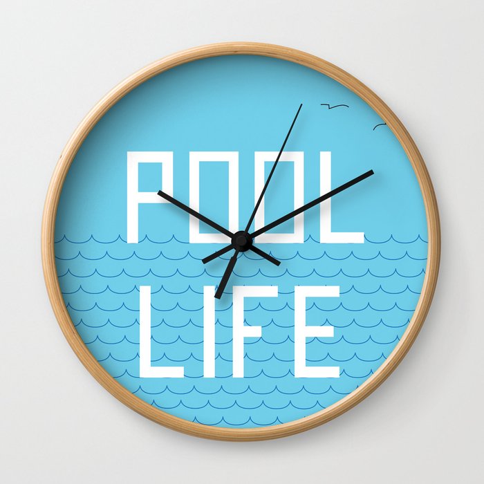 Pool Life Swimmer Wall Clock