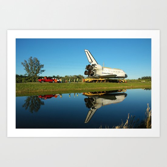 red white & blue Art Print