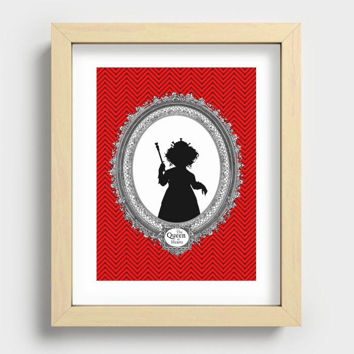 Alice's Adventures in Wonderland - Queen of Hearts Silhouette Recessed Framed Print