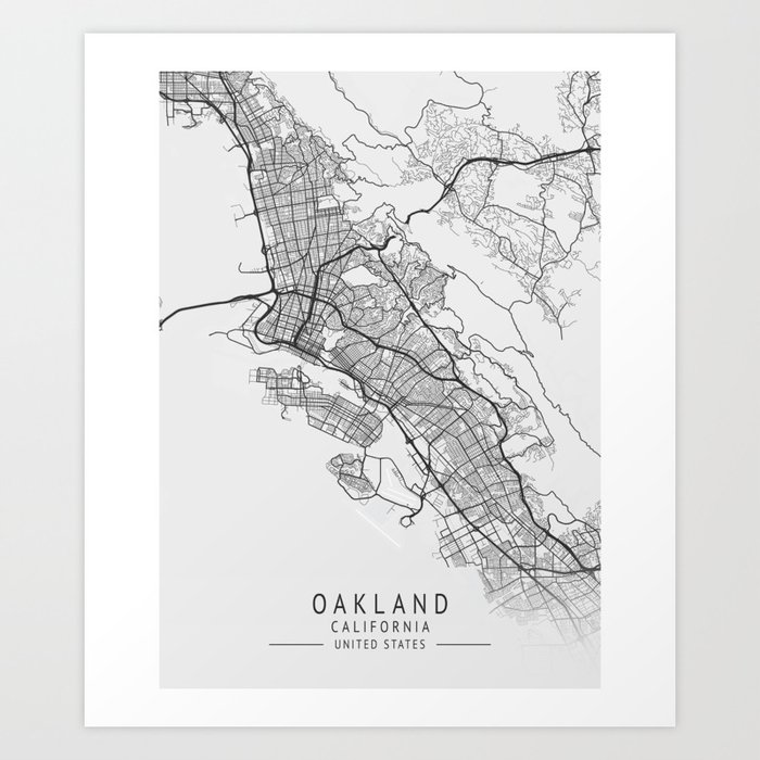 Oakland California city map Art Print