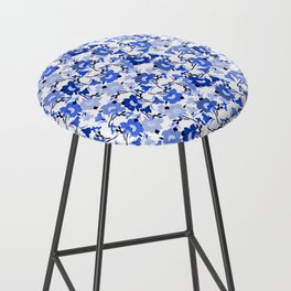 greek blue and white evening primrose flower meaning youth and renewal Bar Stool