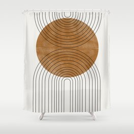 Abstract Flow / Recessed Framed  Shower Curtain