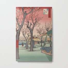 Plum Garden Kamata Ukiyo-e Japanese Art Metal Print | Japan, Ando, Ukiyo E, Japanese, Oriental, Art, Vintage, Zen, 100Viewsofedo, Hiroshige 