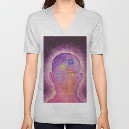 :: Cosmic Thoughts :: V Neck T Shirt