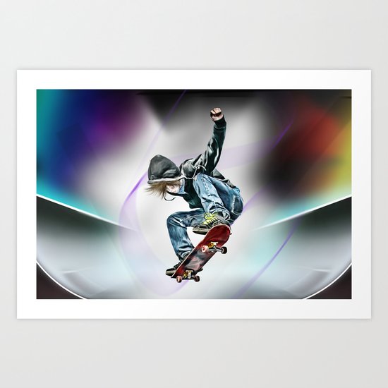 Skateboarder Art Print