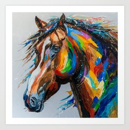 Multicolored Equine Art Print