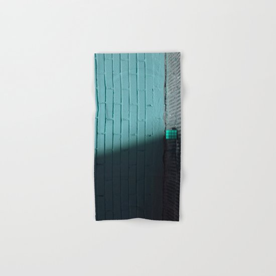 Blue and shady cube Hand & Bath Towel