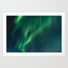 Northern Lights in Saariselkä | Winter Night in Lapland Art Print | Astro Landscape Travel Photography Art Print