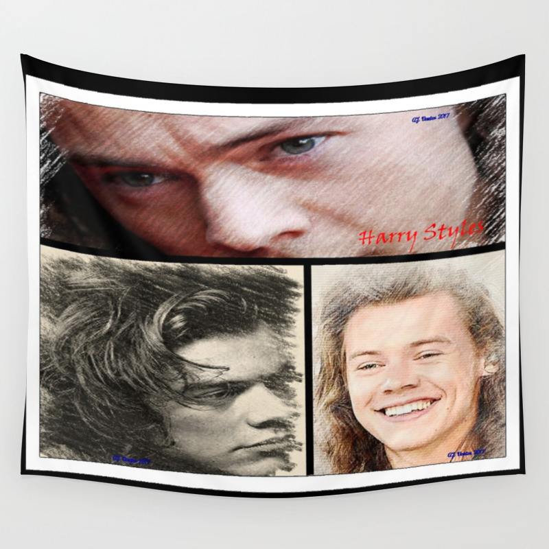 Harry Styles One Direction 1d 1dfanart Wall Tapestry By Kbdesign1 Society6 See more ideas about wall collage, one direction pictures, one direction photos.