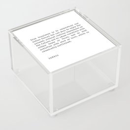 True Happiness - Seneca Quote - Literature - Typewriter Print Acrylic Box