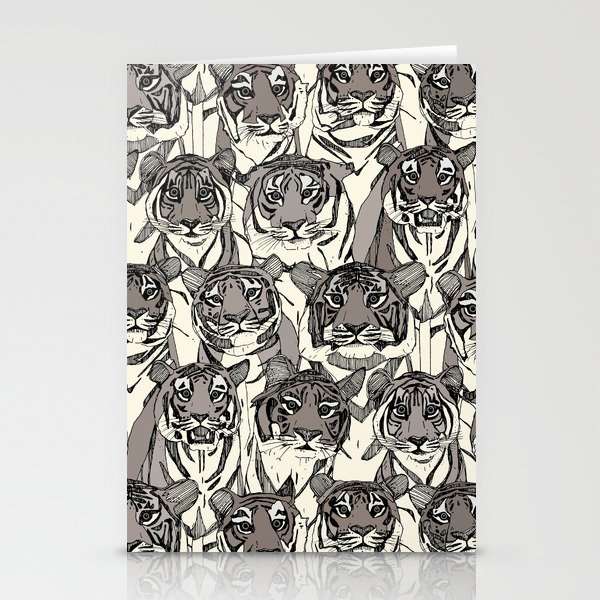 just tigers mono Stationery Cards