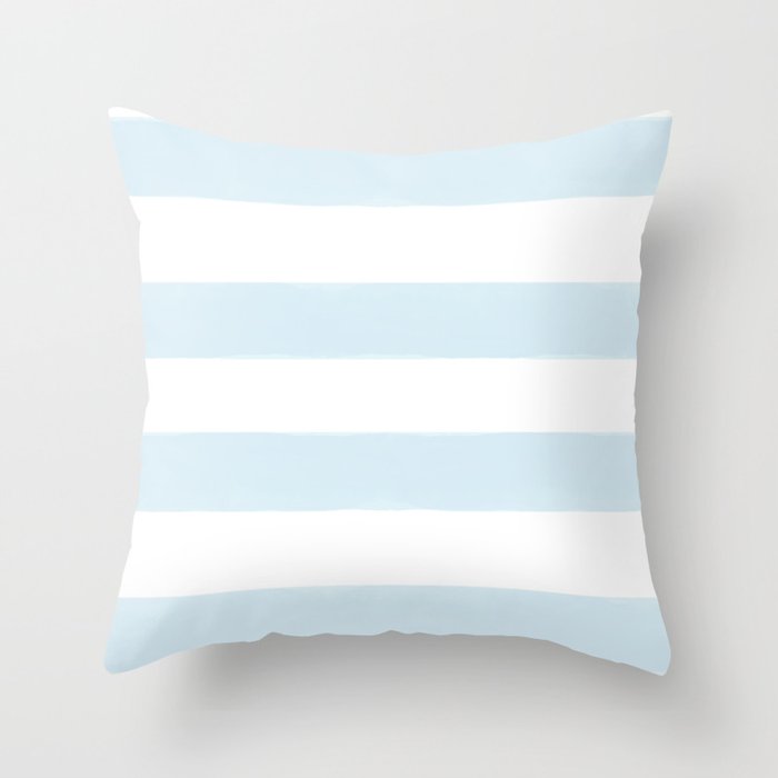 Blue Cabana Stripe Throw Pillow