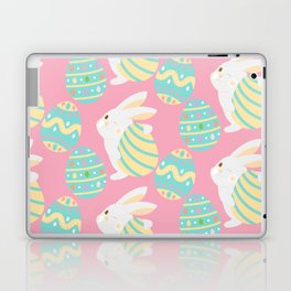 Colorful Pastel Easter Egg Rabbit Pattern Laptop Skin