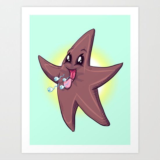 Chocolate Starfish Art Print By Lvbart Society6