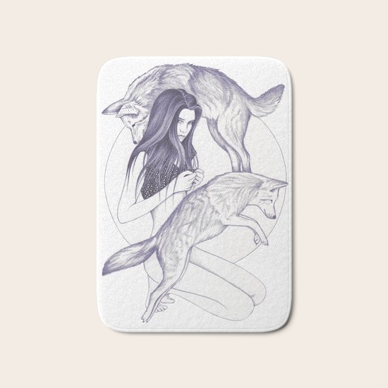 Wolf Moon Bath Mat