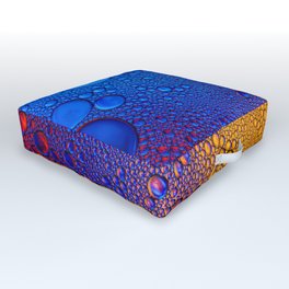 Orange and Blue Outdoor Floor Cushion