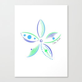 Hibiscus_blue Canvas Print