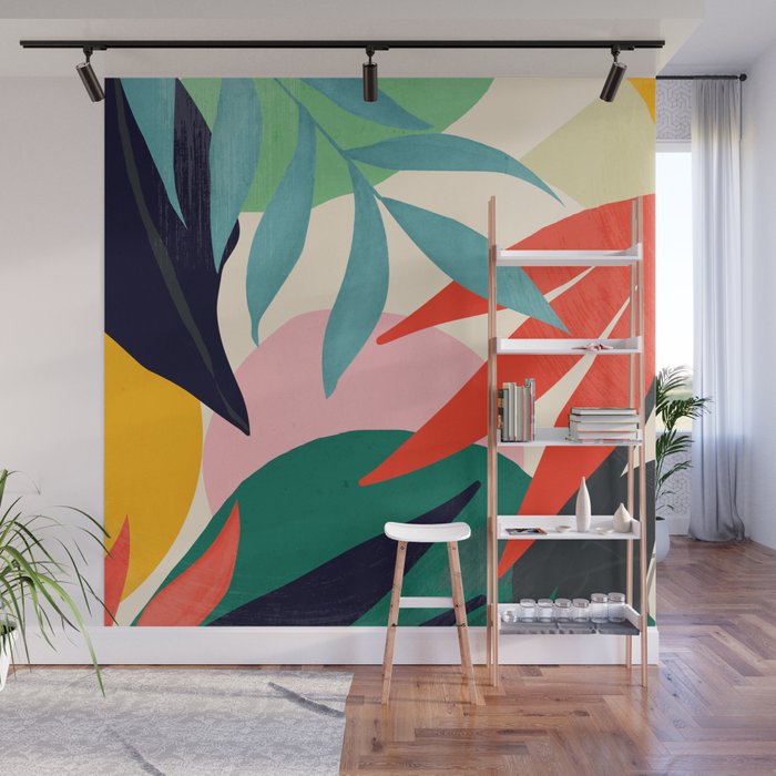 Abstract Art Tropical Leaves 42 Wall Mural
