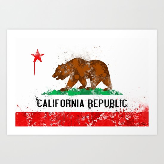 California Flag Art Print