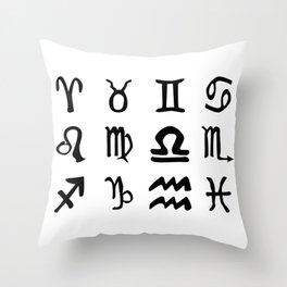 Sun Sign SIlhouettes Throw Pillow