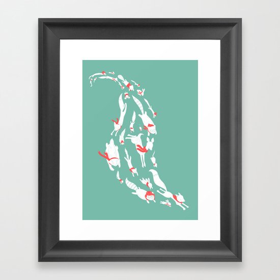 With Scarves of Red Framed Art Print