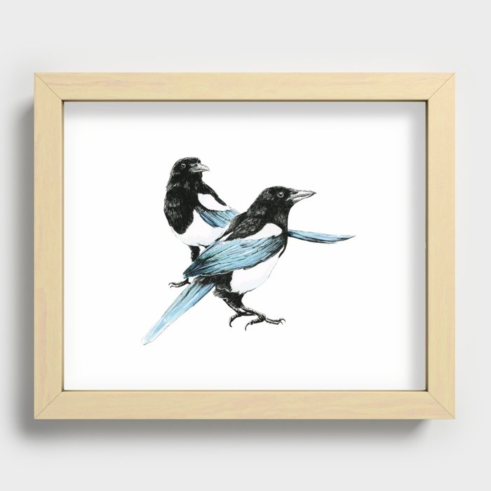 Magpie Dual Recessed Framed Print