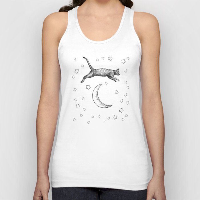 Cat Jumping Over The Moon Tank Top